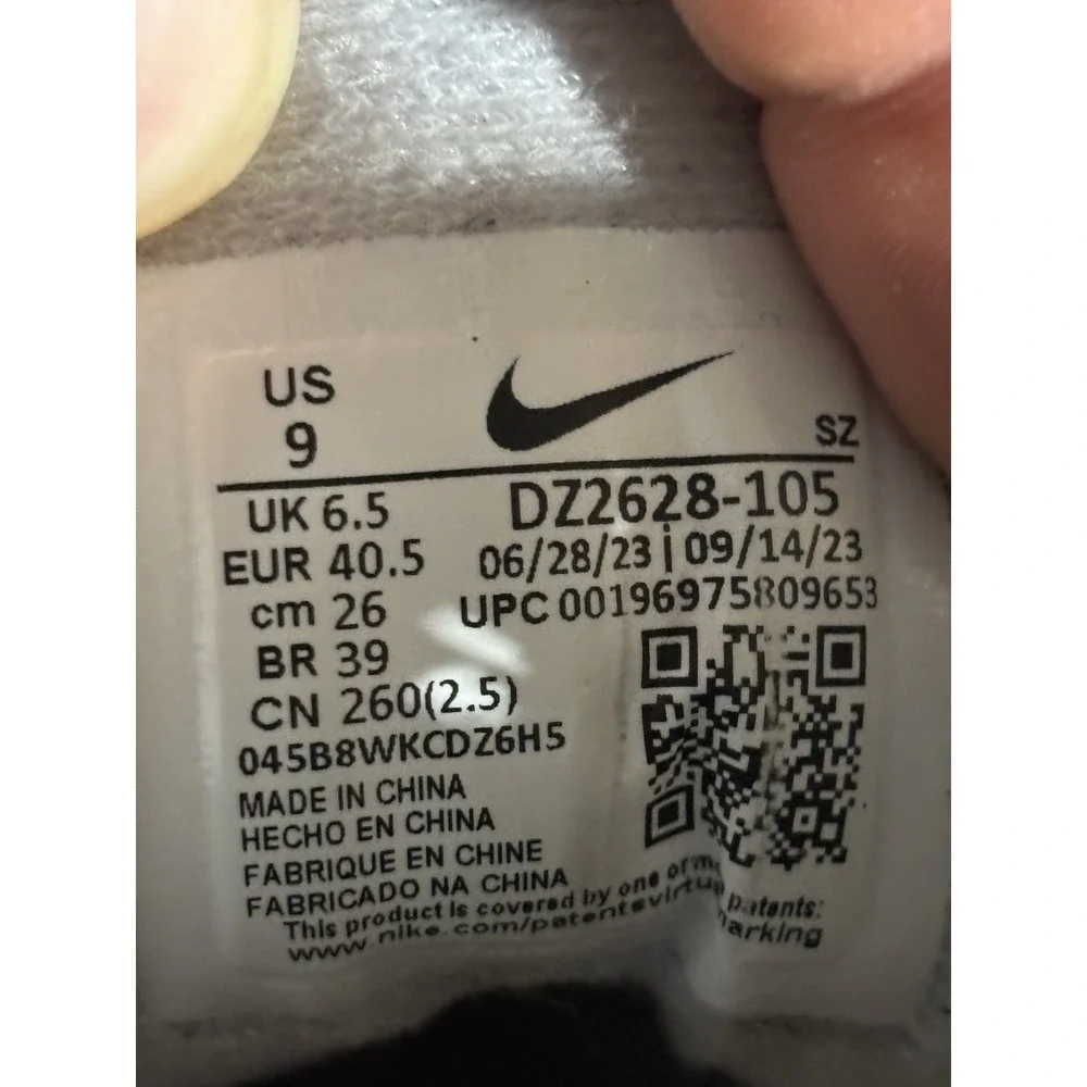 Nike Air Max 1 Pale Ivory Sanddrift White Sail Black Womens Size 9 DZ2628-101